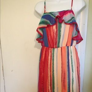 Multi colored maxi. 100% polyester